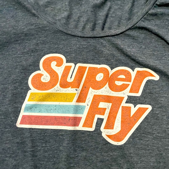 Retro / Vintage style short sleeve top. Dark gray in good condition. - Picture 3 of 5